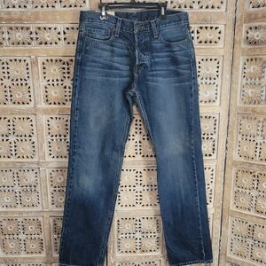 Hollister Classic Straight Button Fly Dark Blue Jeans 30x32